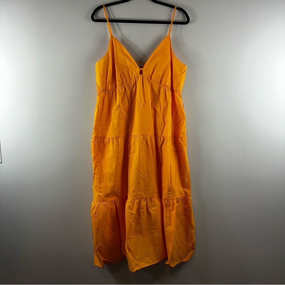 Rails Bright Orange Tiered Spaghetti-Strap Maxi Dress